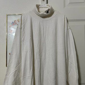 Men's Long Sleeve Turtle Neck Dallas Stars NHL White Shirts Size 2XL